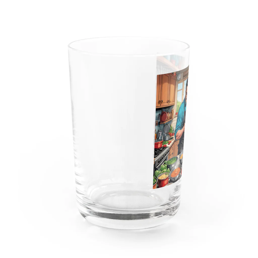 AIおじさんの料理をするおじさん Water Glass :left