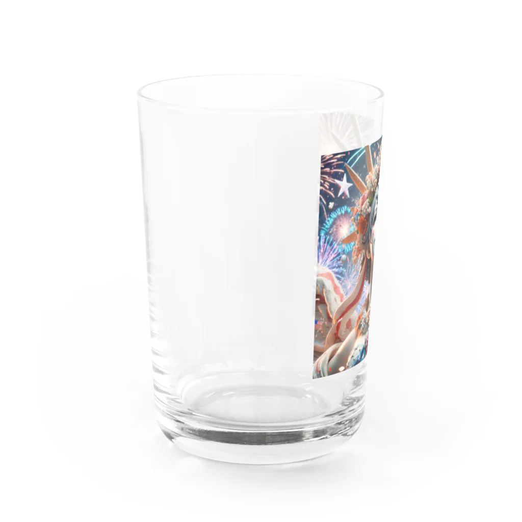 raio-nのアメリカの輝き・パトリオティックシンボル Water Glass :left