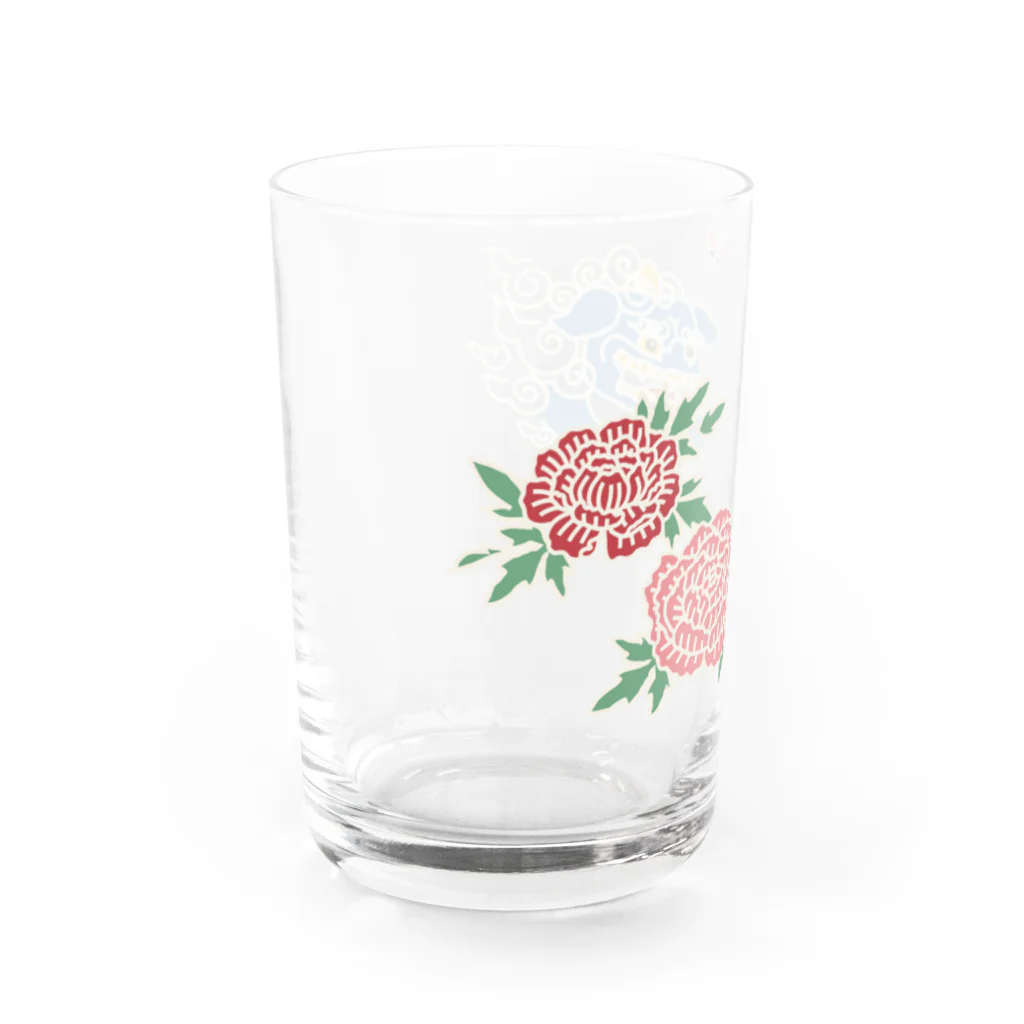 nanaqsaの獅子と牡丹 Water Glass :left