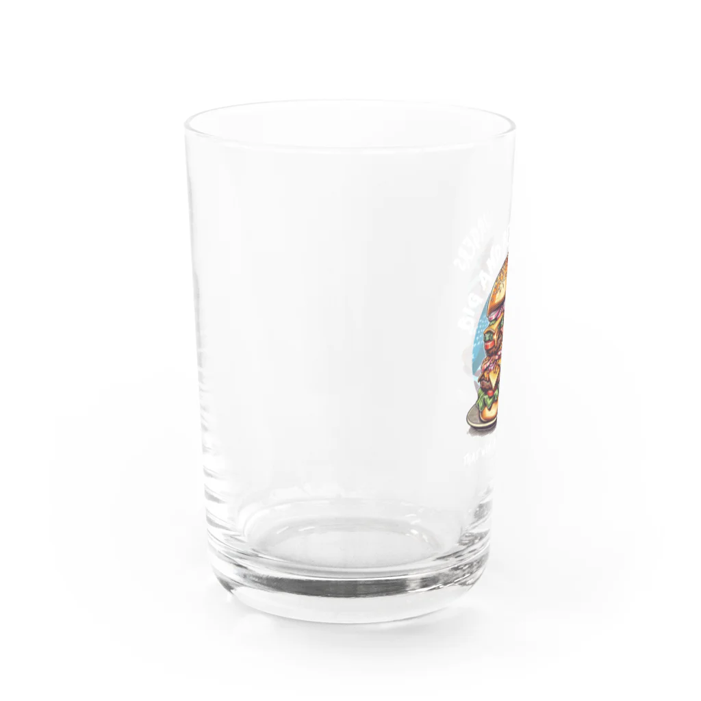 kazu_gのあなたを満足させるバーガーを!（濃色用） Water Glass :left