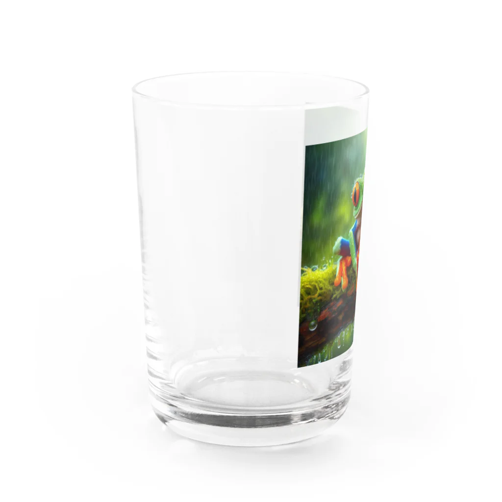 GEKIの肩肘カエル Water Glass :left