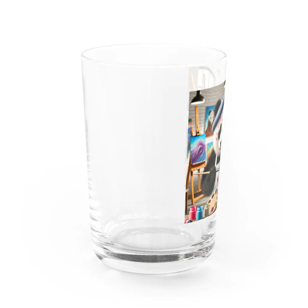akinyan3128の絵描きのパンダ君 Water Glass :left