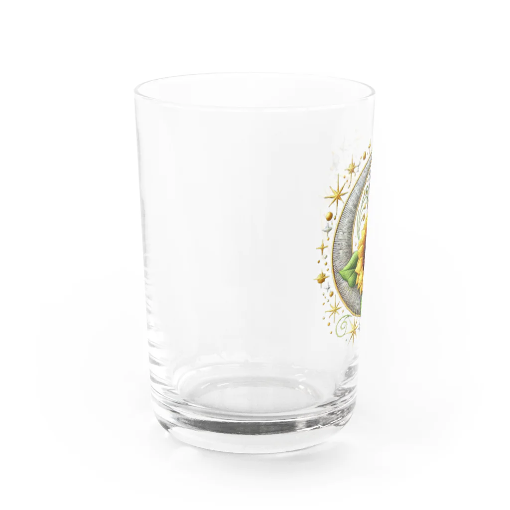 STARLOVE358のひまわりと三日月 Water Glass :left