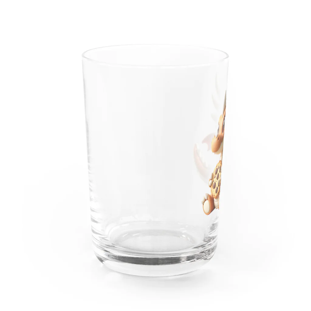 ドラゴンとわたしのドラゴンとビスケット Water Glass :left