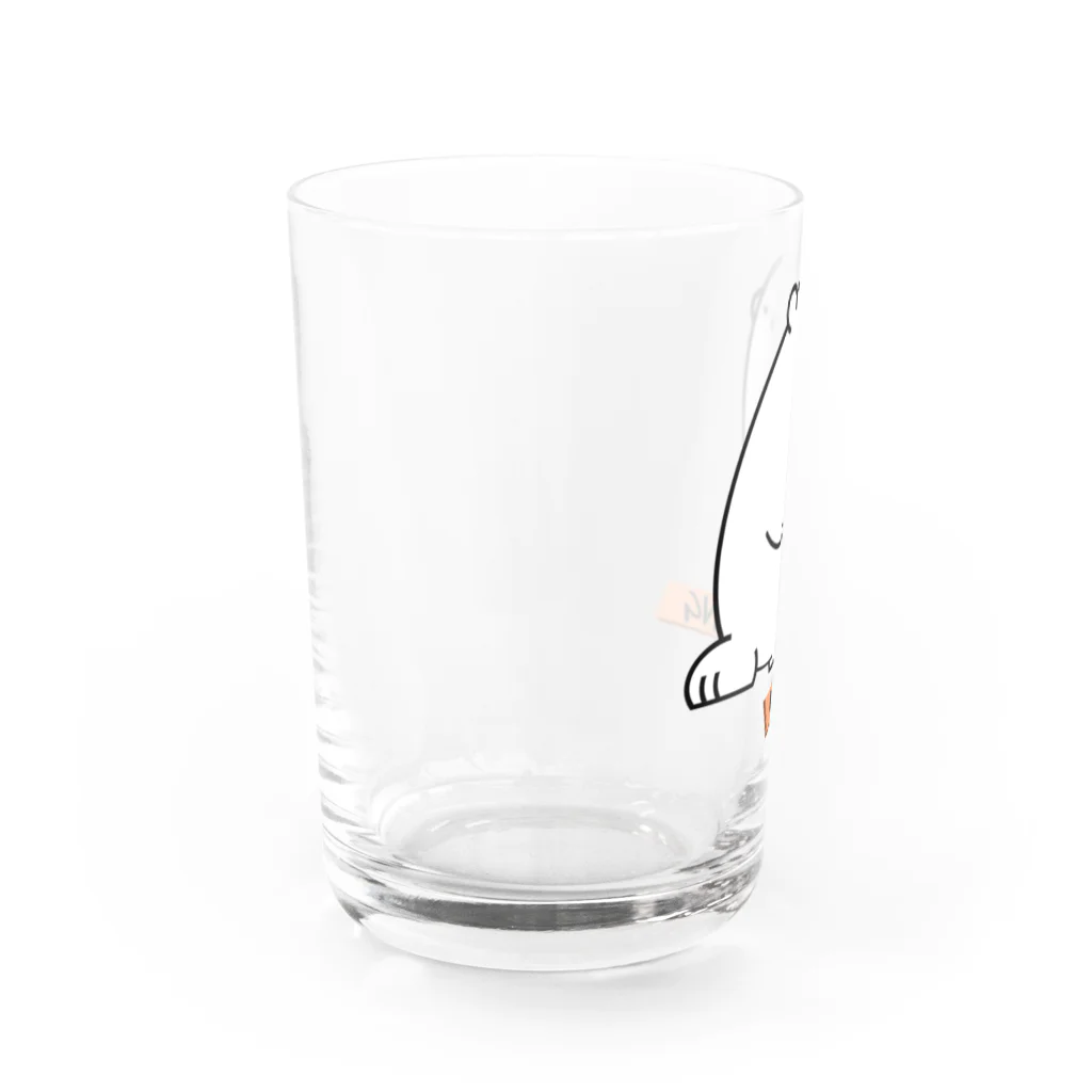 ほかほかしろくまのあったかざっかやのエッグシャンなしろくま Water Glass :left