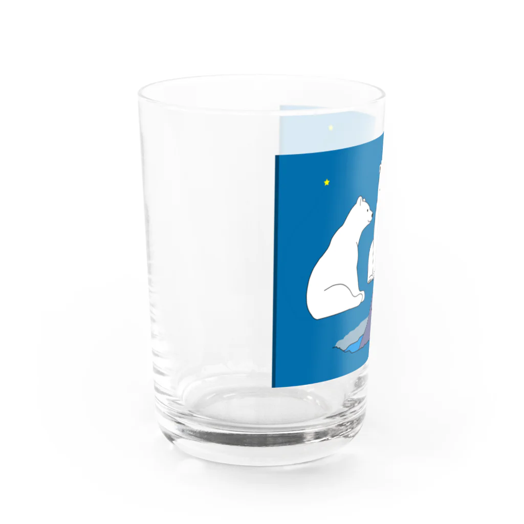 ほかほかしろくまのあったかざっかやのしろくまもびっくりョ Water Glass :left