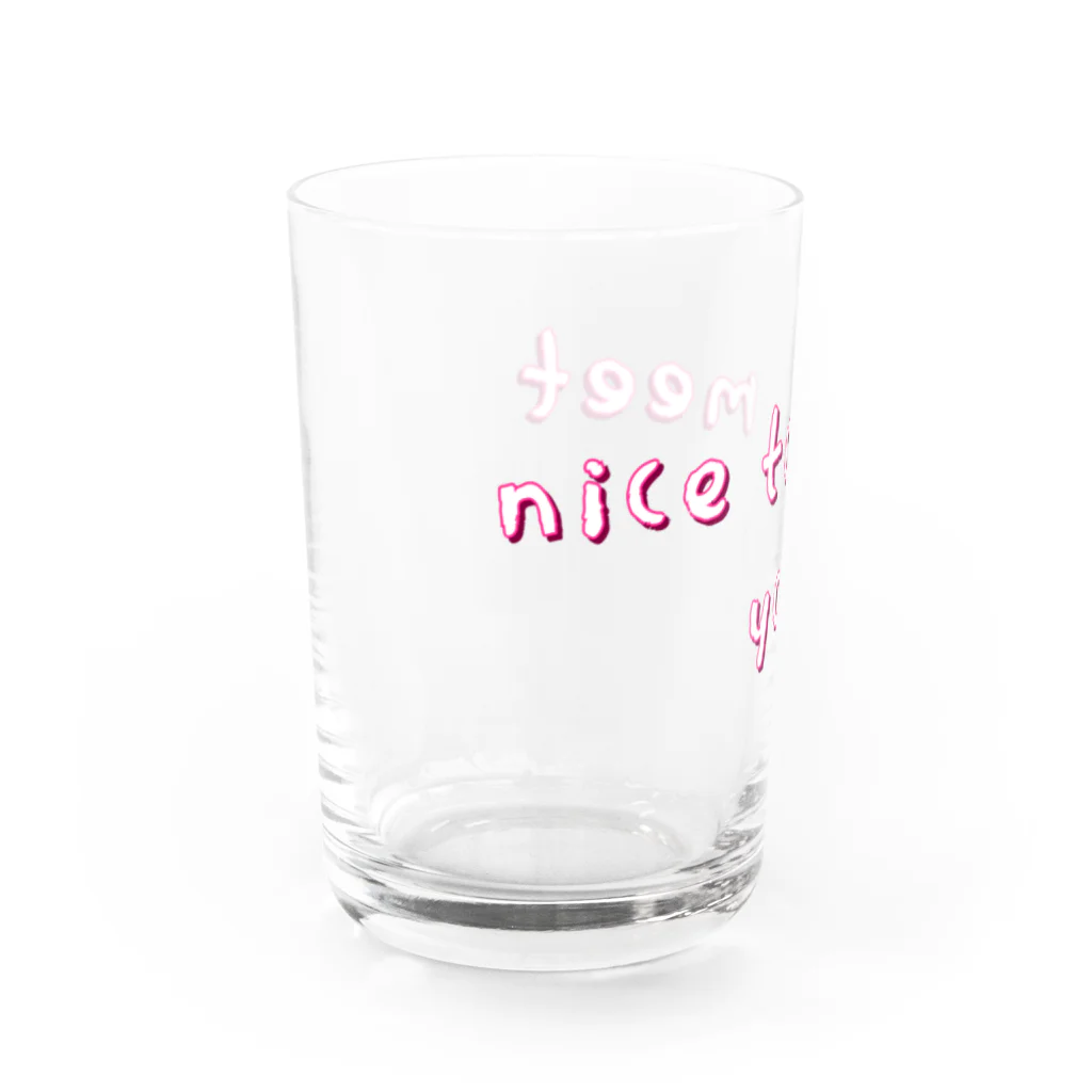 ミヤさんのnice to meet you Water Glass :left