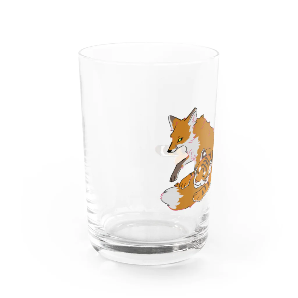 キツネ月の虎の威を借りられなかった Water Glass :left