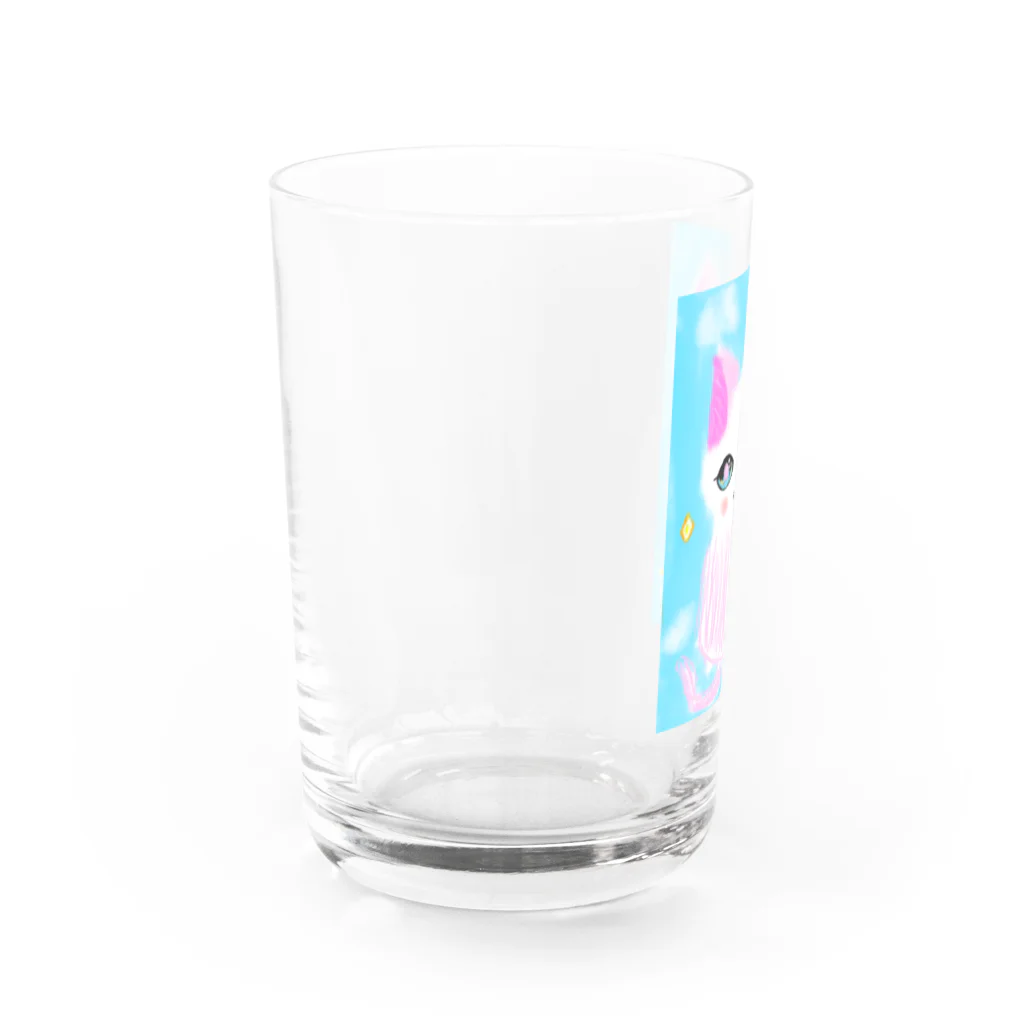 Rosie & sunflowersのチピンクちゃん Water Glass :left