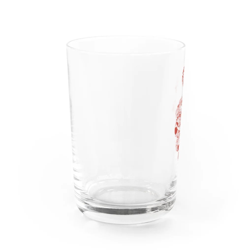 亜月の宝箱の蛇 (赤) Water Glass :left