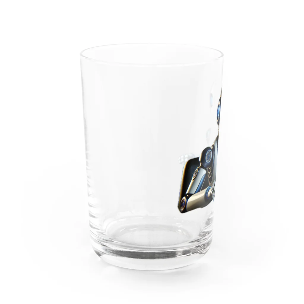 ETOWA_TOWAの未来都市の監視センターで働くルクス Water Glass :left