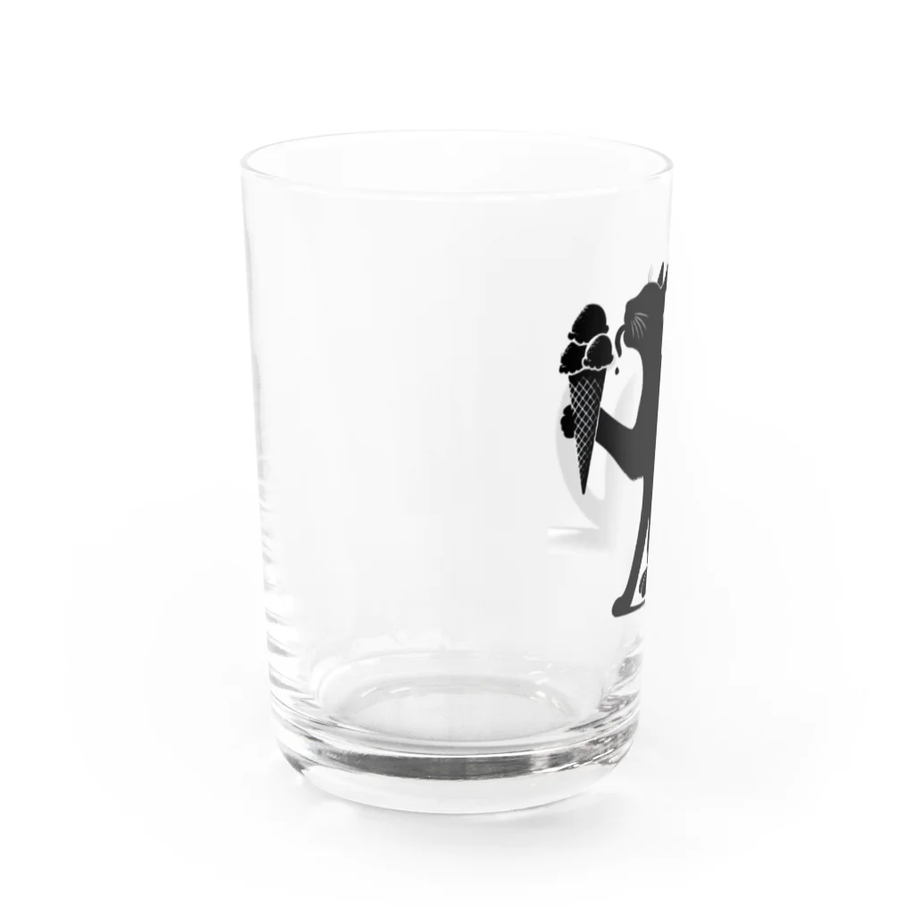 YPO_industryのアイスを舐める猫 Water Glass :left