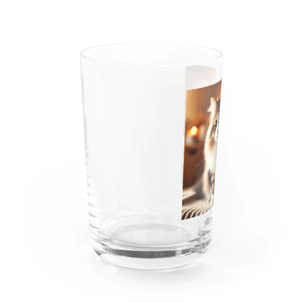 akinyan3128の私はモフモフ　(ノーウィージャンフォレストキャット) Water Glass :left