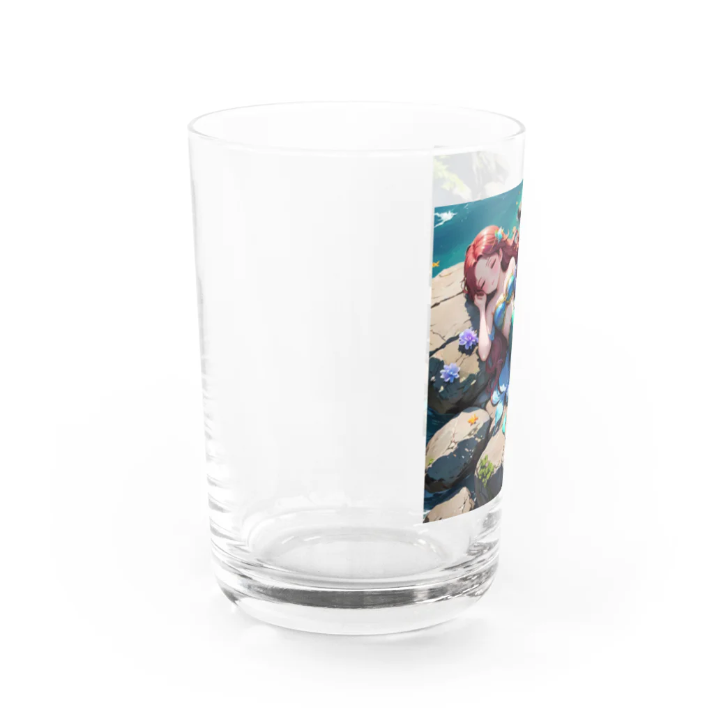 ぴよぴよショップの人魚姫のお昼寝 Water Glass :left