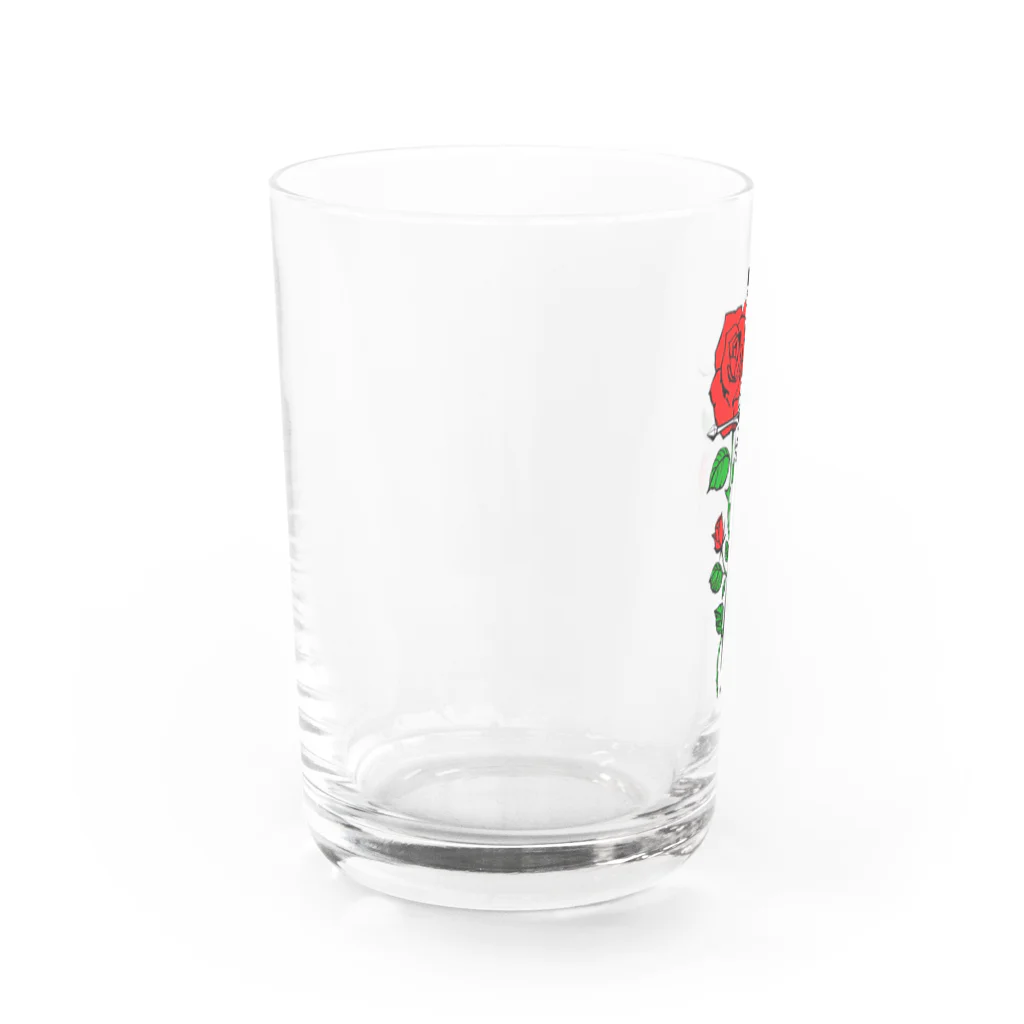 micyorina shopのmicyorina 「logo」RED 一部しんのすけ Water Glass :left