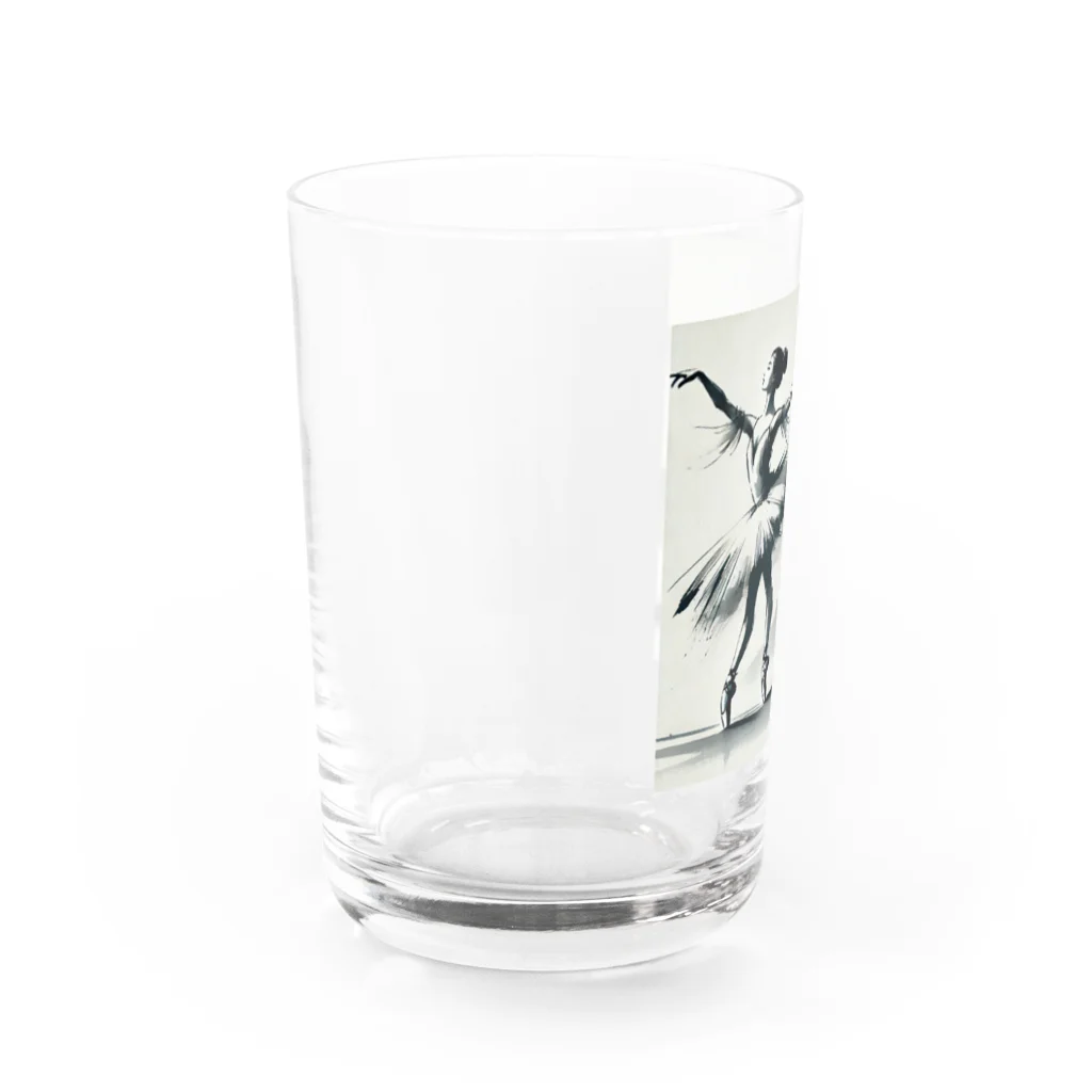 endo-6754の水墨×バレエ Water Glass :left