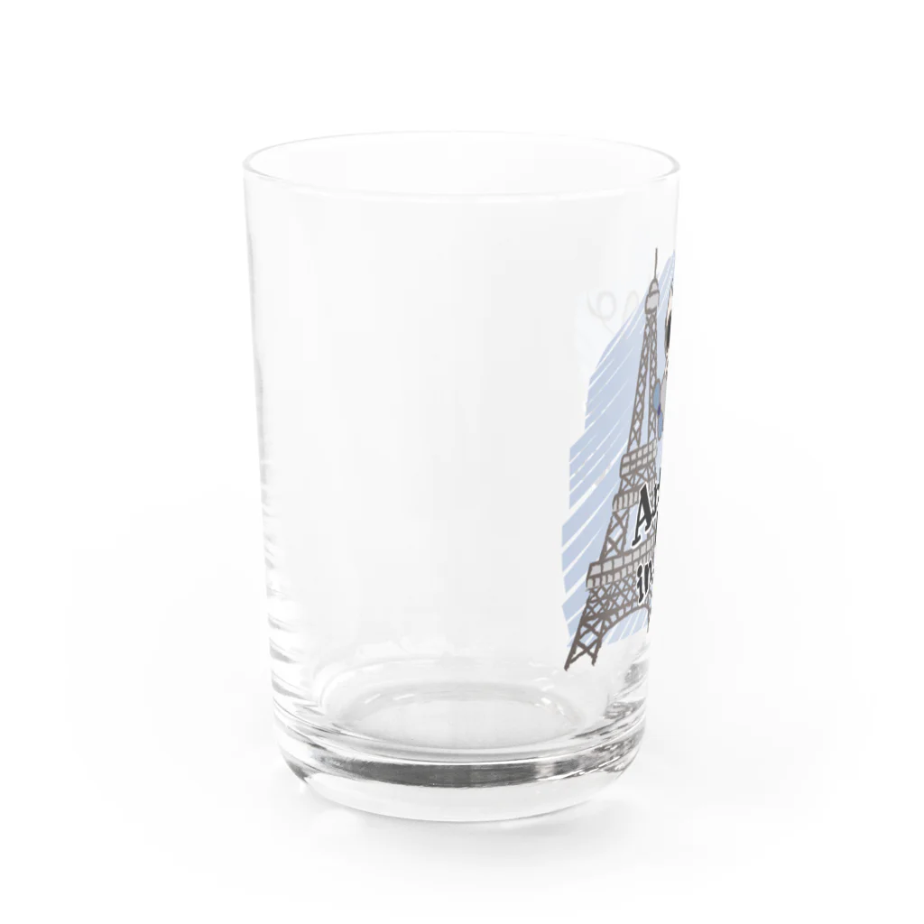 sari'sのArriving in Paris Water Glass :left