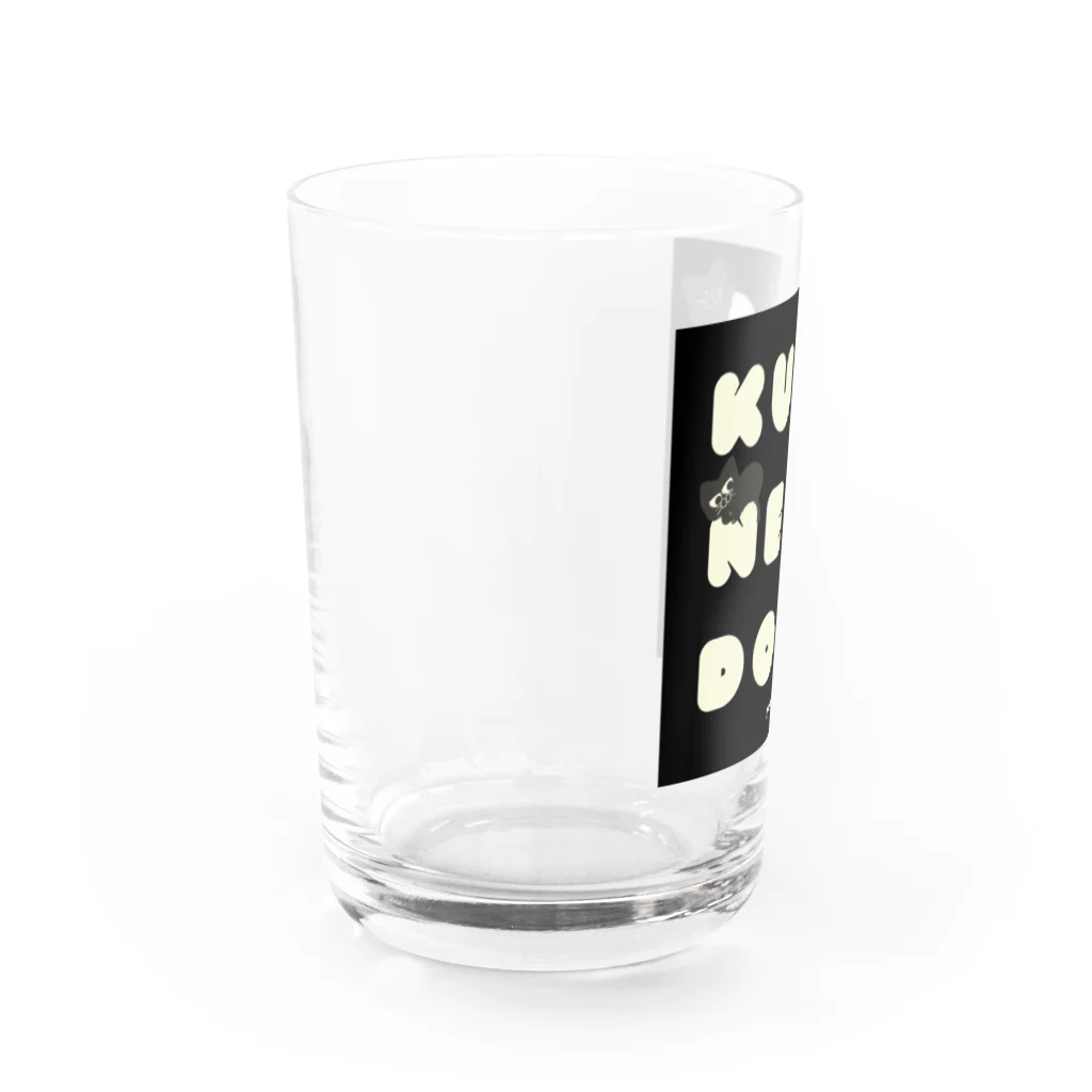 もんまりのお部屋ฅ𓈒𓂂𓏸のクロネコ ドコ Water Glass :left