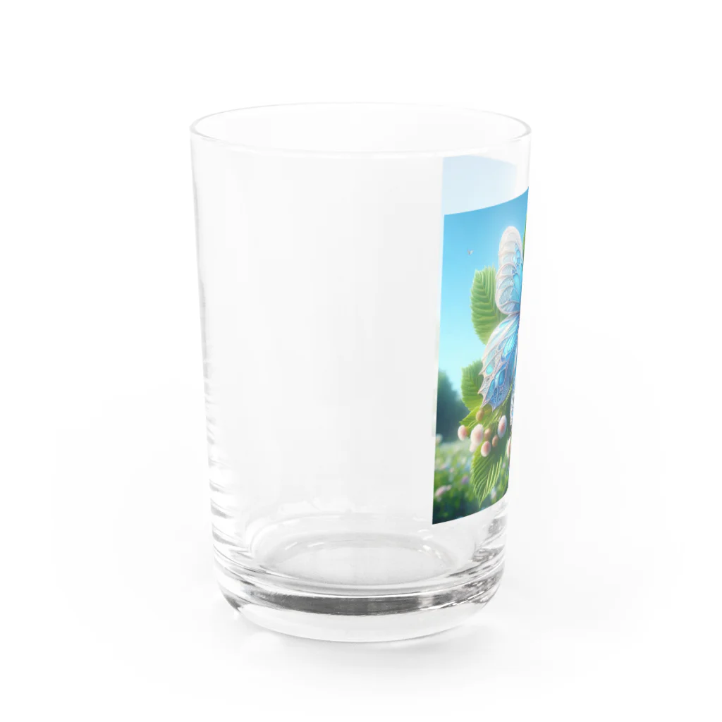 Chihiro0318の水色に舞う美しい蝶々 Water Glass :left