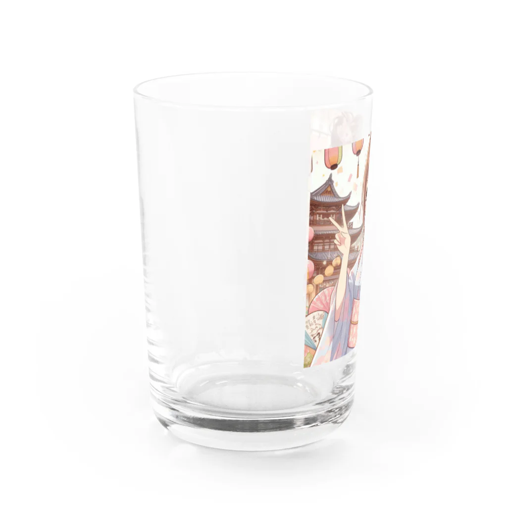 yukatagirlsのお祭り好きのＪＫ Water Glass :left