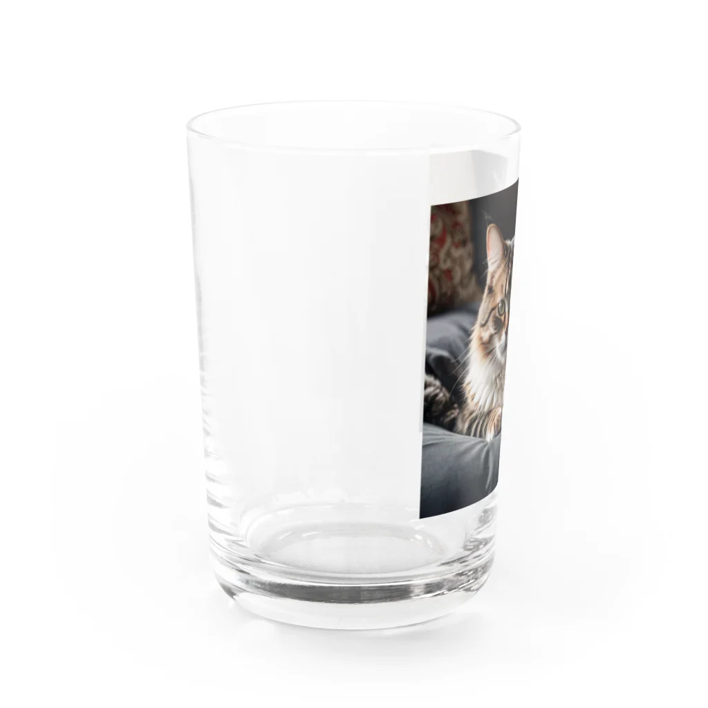 zigerparkのクッションと猫 Water Glass :left