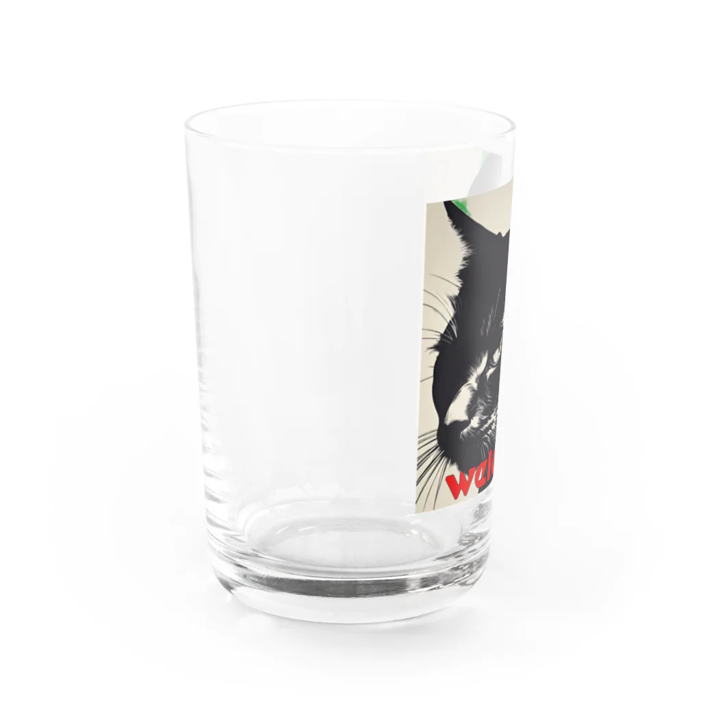 kk-welcomeの黒猫登場Ⅰ Water Glass :left