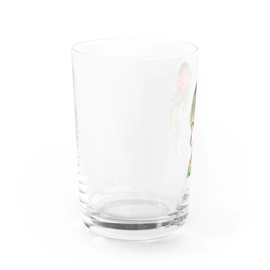 乾杯がーるずSHOPのKanpaiGirl「梅酒ロックちゃん」グラス Water Glass :left