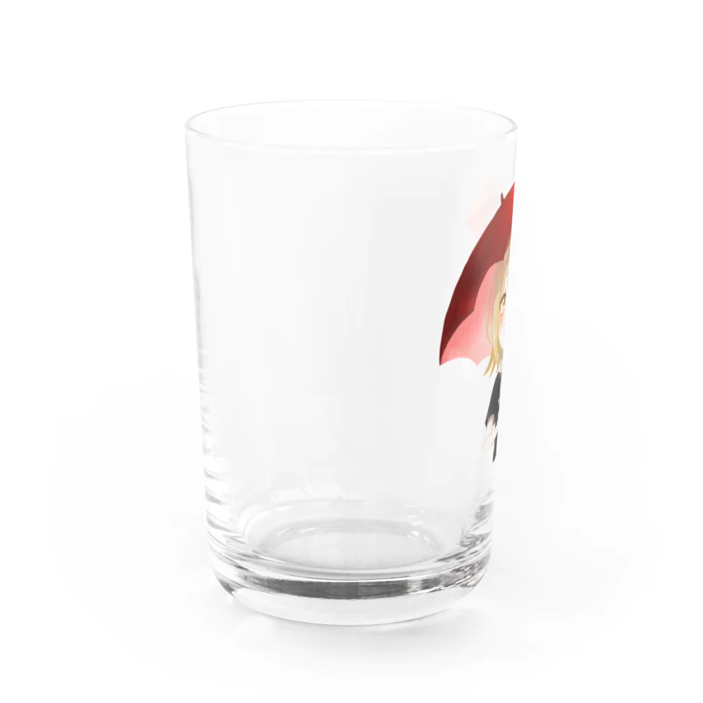 乾杯がーるずSHOPのKanpaiGirl「雨のBBQちゃん」グラス Water Glass :left