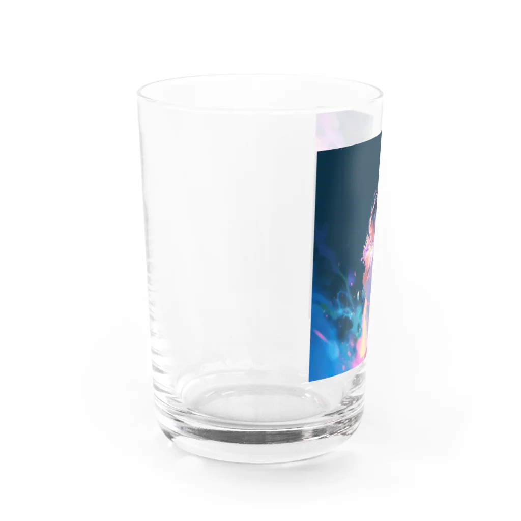 花束娘のFlowers Blooming in the Night Water Glass :left