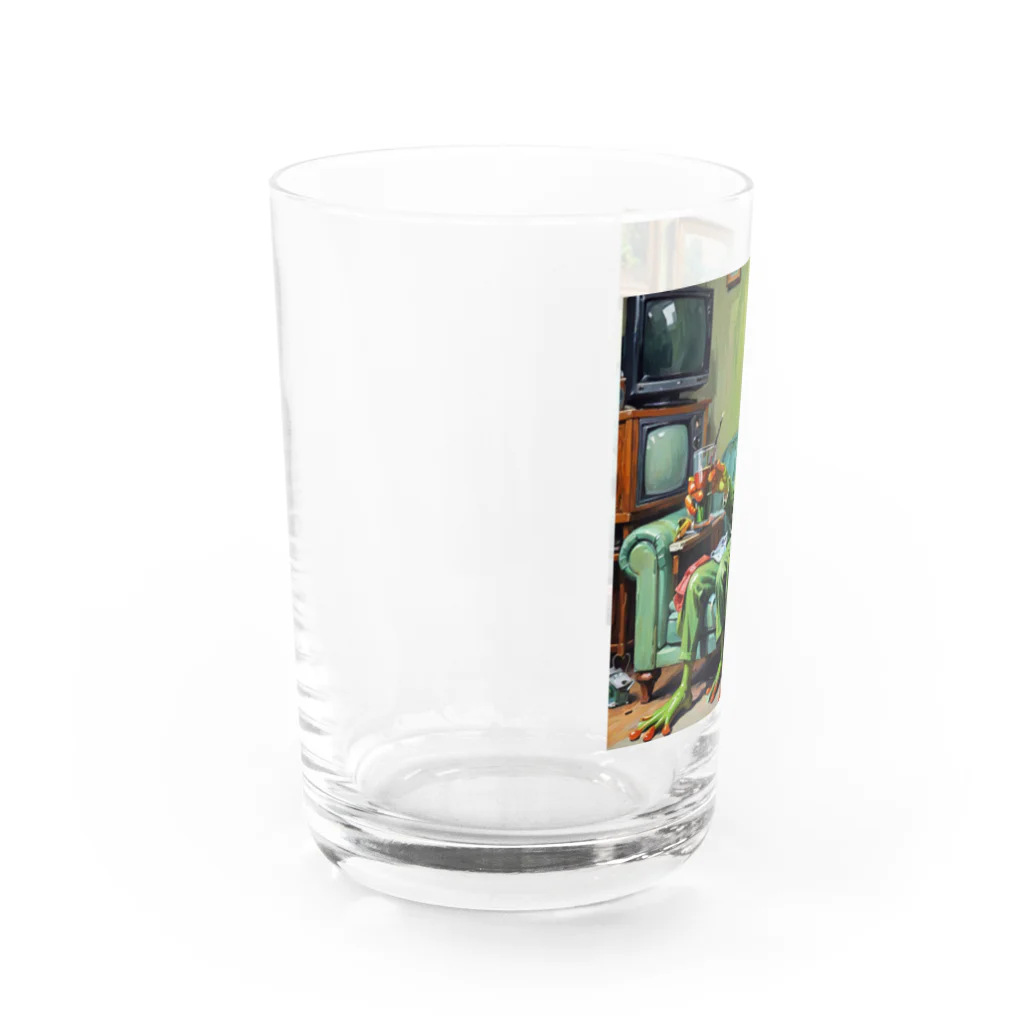 zukit4sのジョークを言っているカエル Water Glass :left