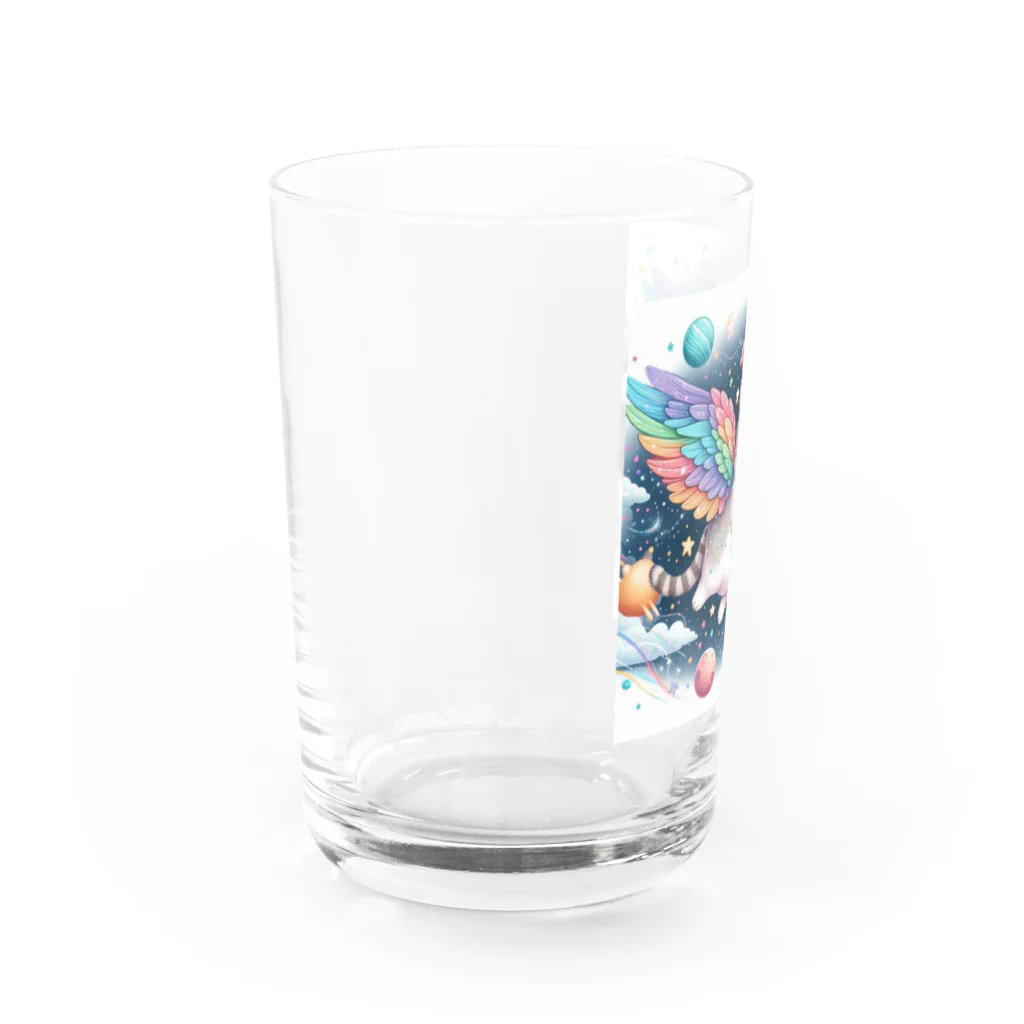 キャットパラダイス☆彡のユニ猫　宇宙空間 Water Glass :left