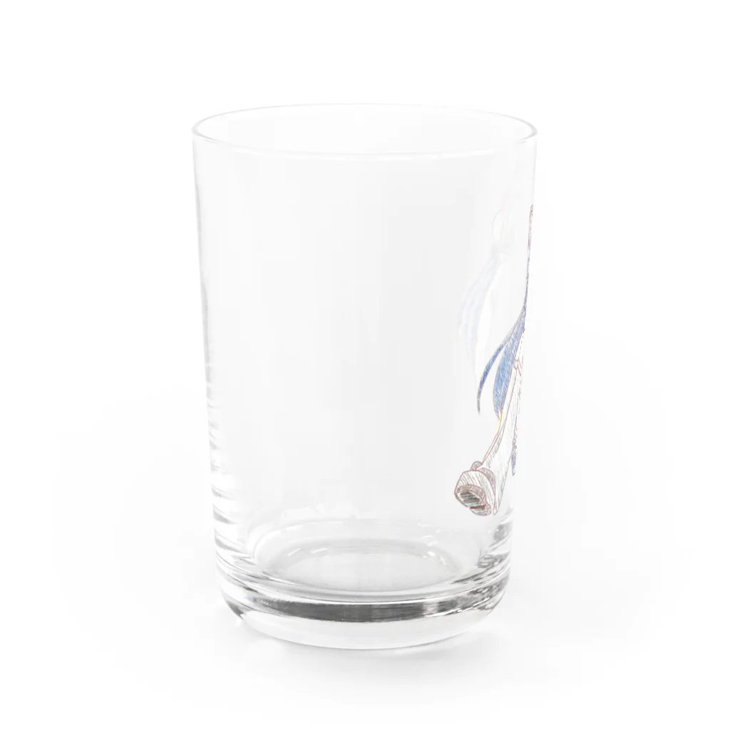 んちょんショップの三角座りんちょ Water Glass :left