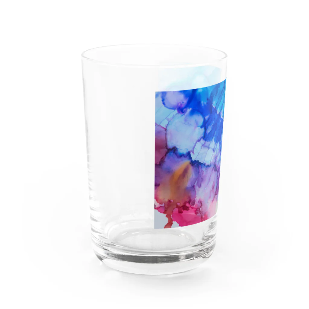 アルコールインクアート×◯◯の水中 Water Glass :left