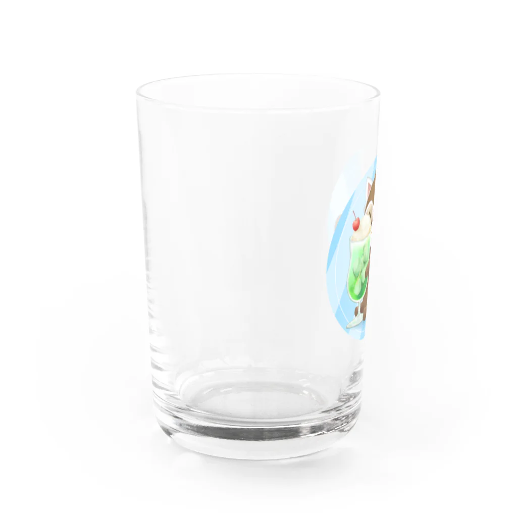 Heatfull_SOYOKAZEのシュワシュワでおいしい！レッサーパンダくん Water Glass :left