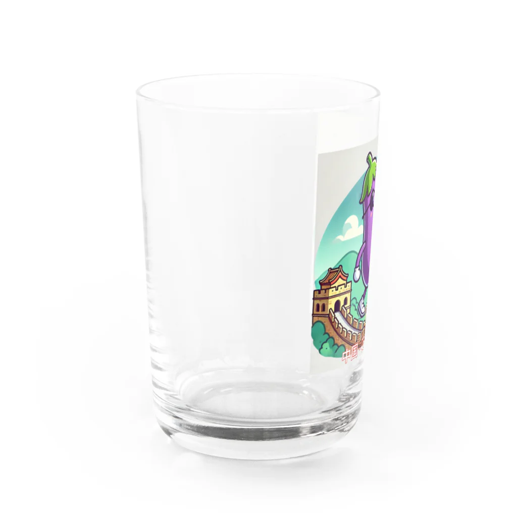 レトロのナスビー中国へ行く Water Glass :left