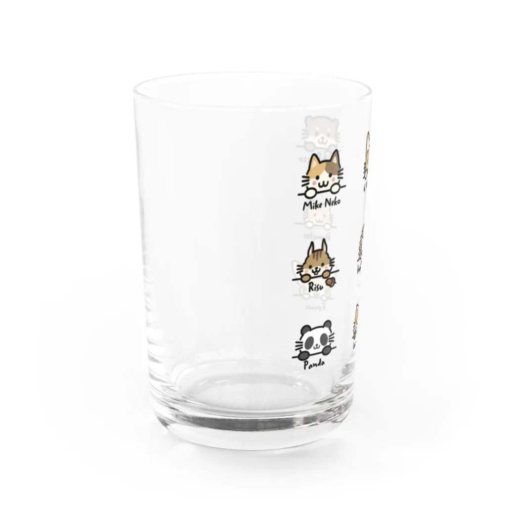 楽猫楽描しげ屋の9Animals Water Glass :left