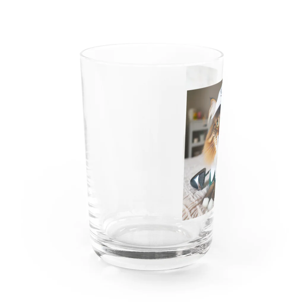 sophie138の猫ゴルファー Water Glass :left