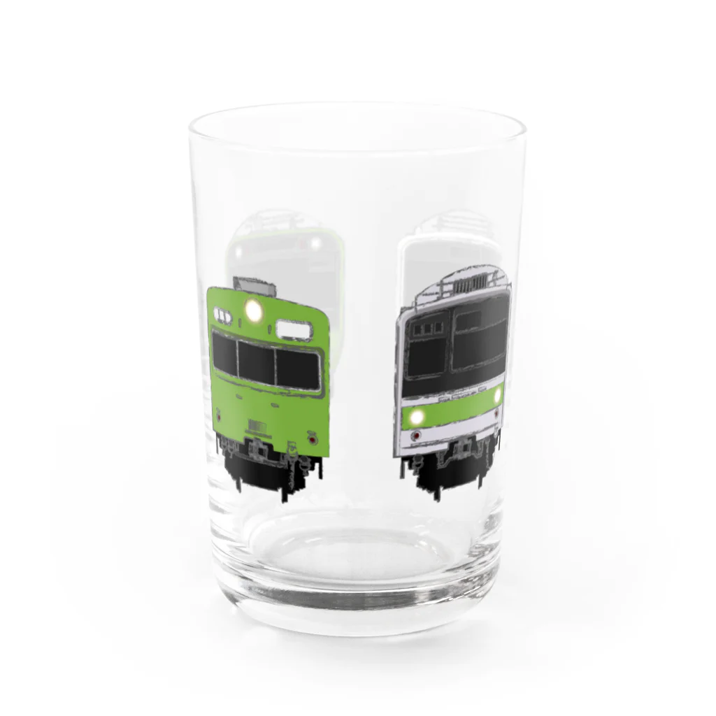 sushima_graphical_trains / SHI-DEの山手兄弟 Water Glass :left