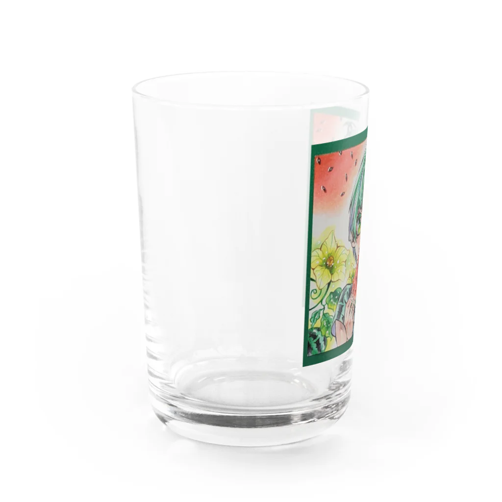 スペンサーのメイキング部屋のスイカモチーフの少年 Water Glass :left