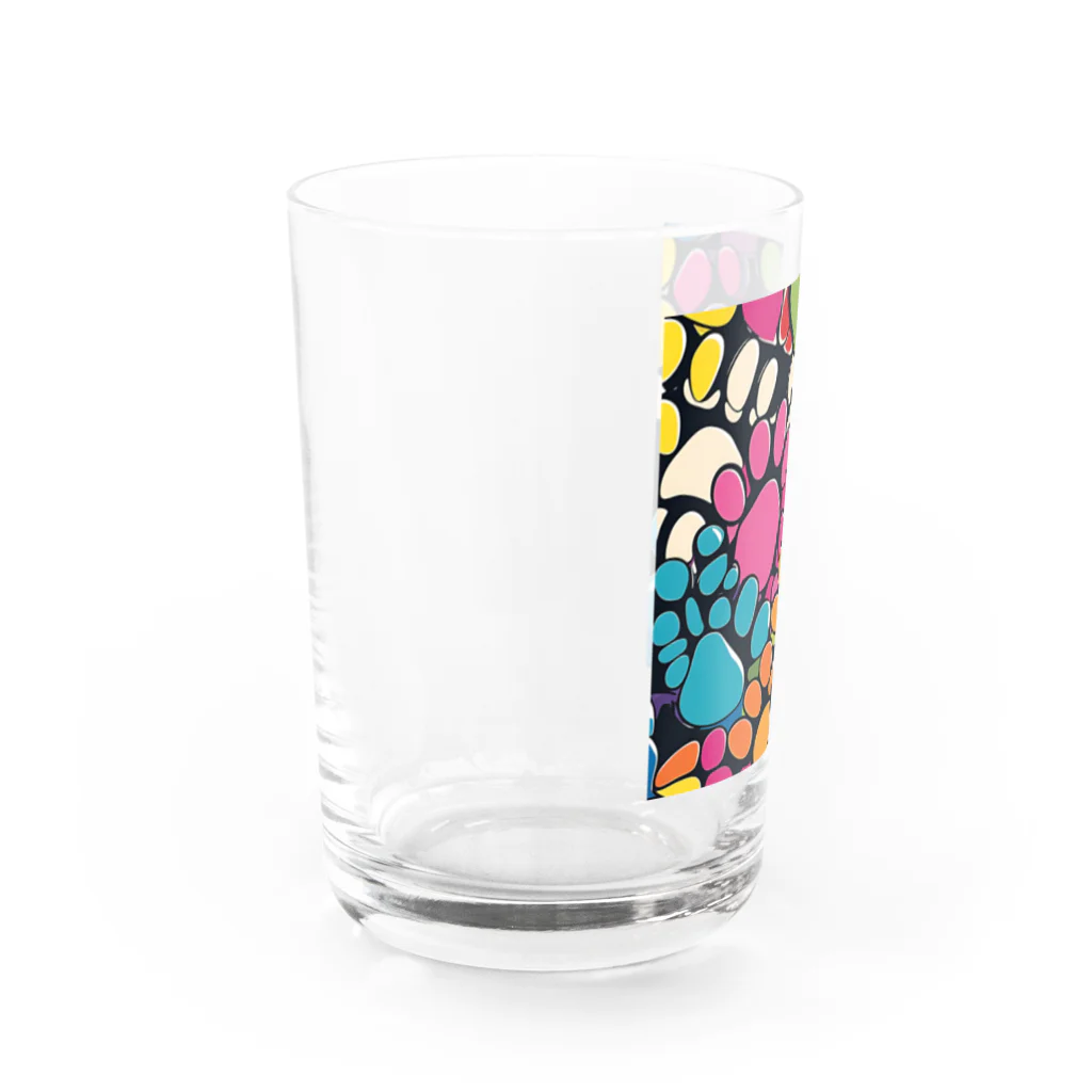 Zonのポップアート　足跡 Water Glass :left