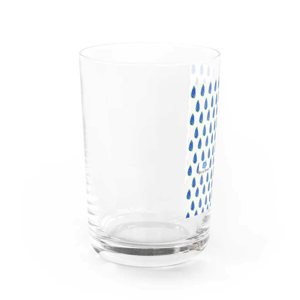 BRUE ROSE.のsimple blue Water Glass :left