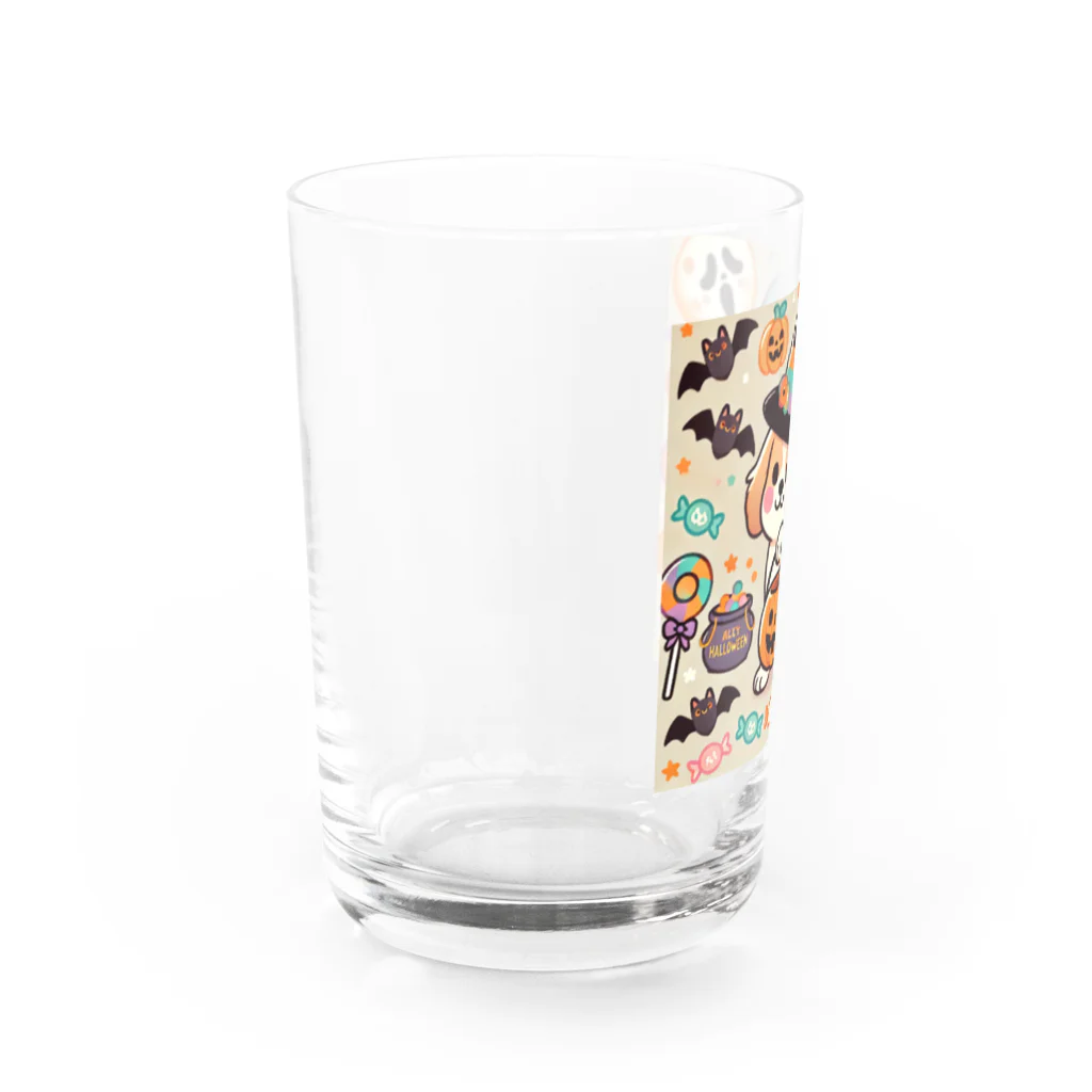 あとりえmignonのハロウィンドッグ Water Glass :left