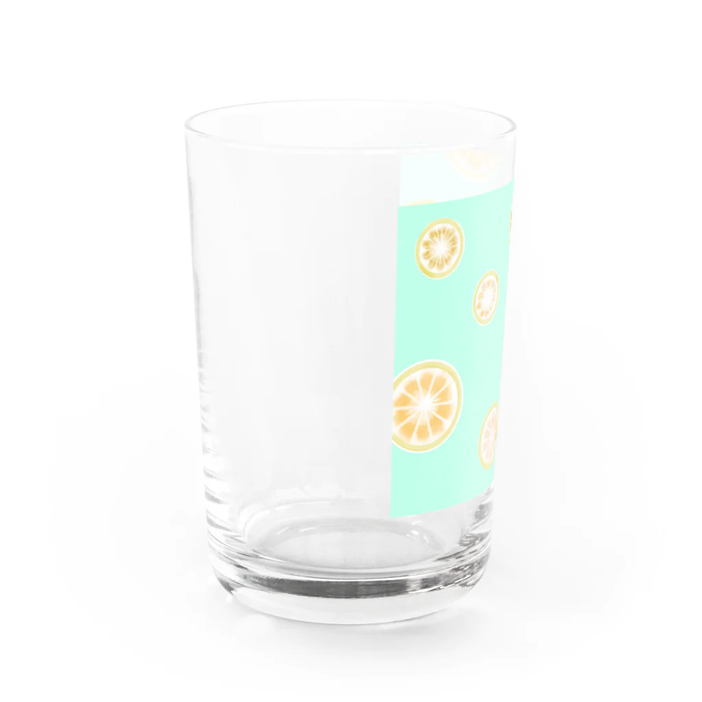 Shiro*の輪切りレモンshiroko Water Glass :left