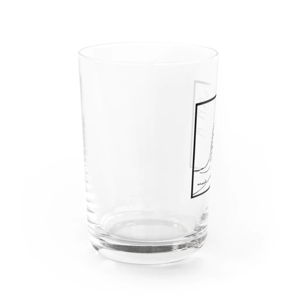 QB🦖のストークハンド(white) Water Glass :left