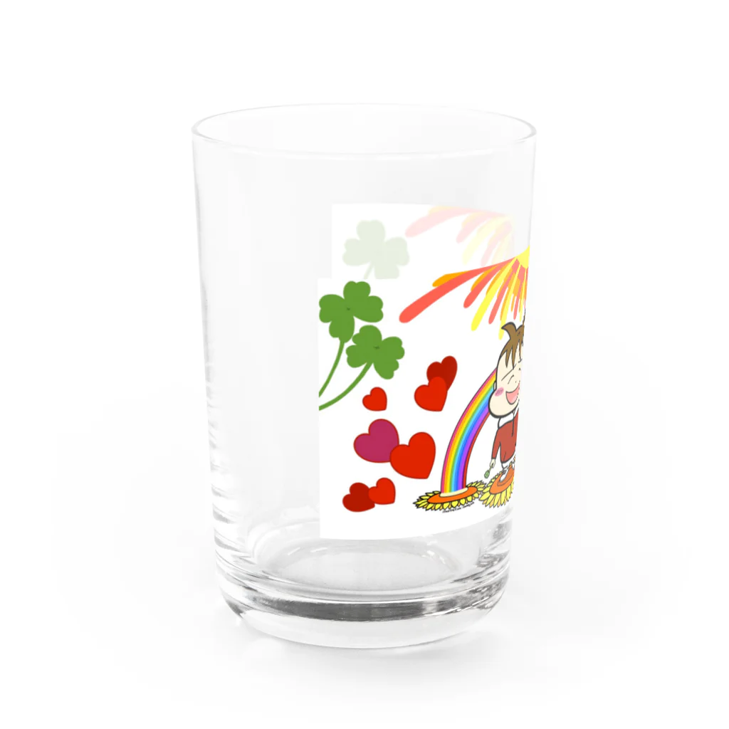 アイルの心のアトリエのLove & Happiness  Water Glass :left