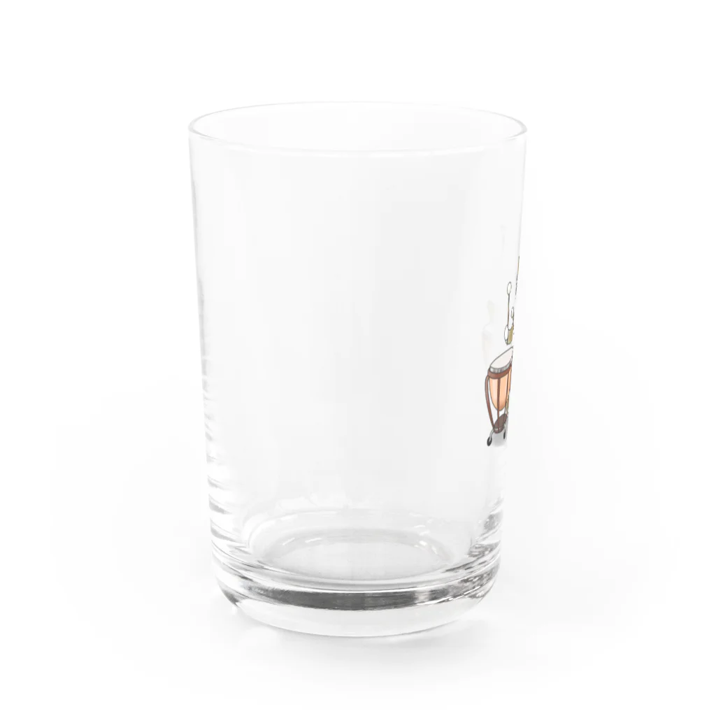 Ａｔｅｌｉｅｒ　Ｈｅｕｒｅｕｘのティンパニーを叩く猫 Water Glass :left