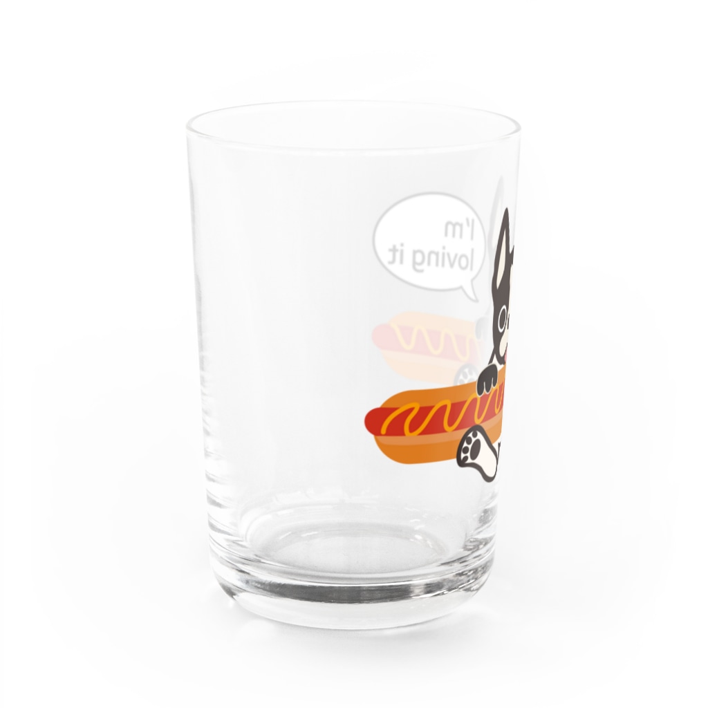 キッズモード某のホットドッグテリア Water Glass :left