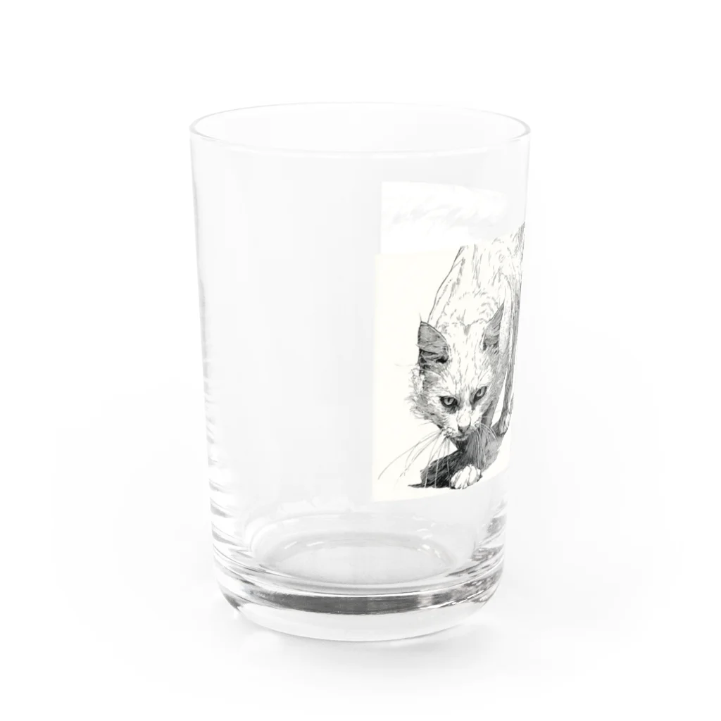 sperz shopの威嚇白猫 Water Glass :left