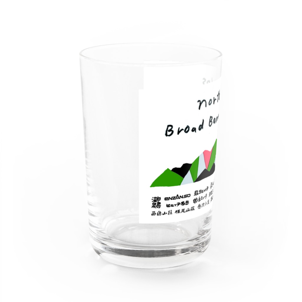 北アルプスブロードバンドネットワークの公式グッズB（加盟山小屋全部入り） Water Glass :left