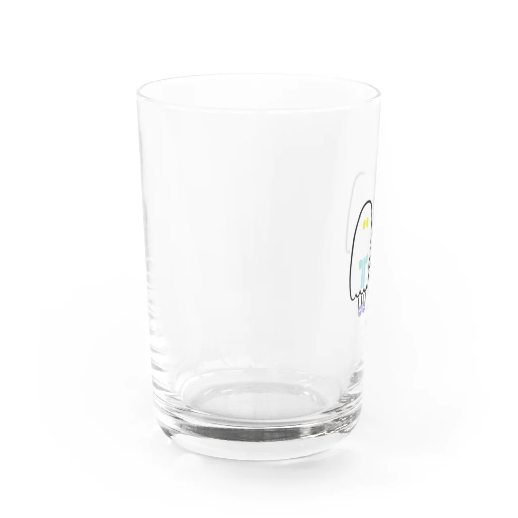 CHIMNEY雑貨店のななしのおばけちゃんシスターズ(黒フチ) Water Glass :left